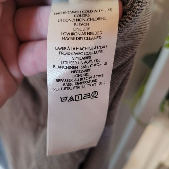 Maeve Anthropologie Wide Leg Pants High Waist Seam Ankle Slit Trousers Plaid 14 - Picture 14 of 14